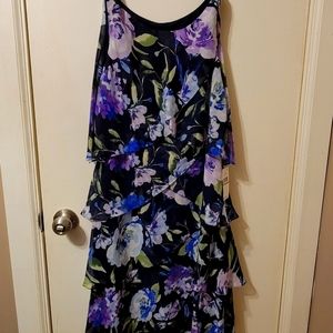 NWT SLNY Adorable Sleeveless Floral Midi Dress